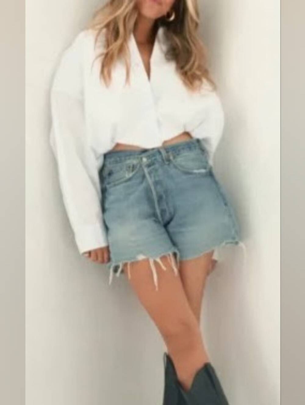 Parke Crossover Denim Shorts